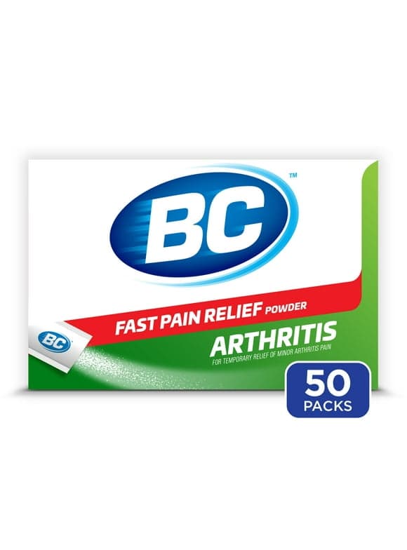 BC Powder Arthritis Pain Reliever, Aspirin Dissolve Packs, 50 Count Powder Packets