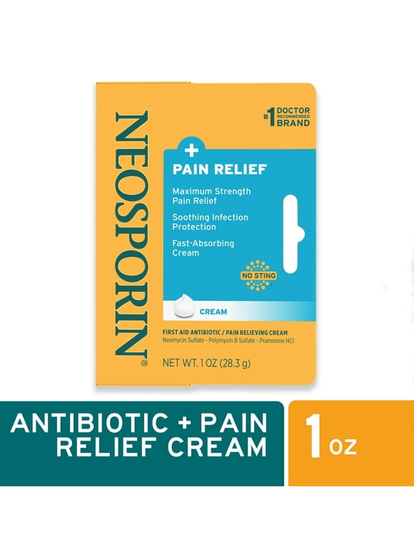 Neosporin + Pain Relief Dual Action First Aid Antibiotic Cream, 1 oz