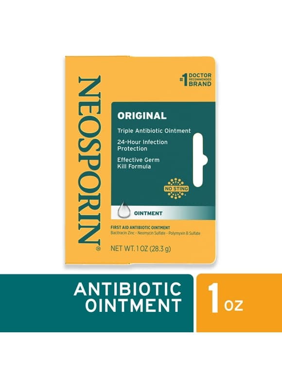 Neosporin Original First Aid Antibiotic Bacitracin Ointment, 1 oz