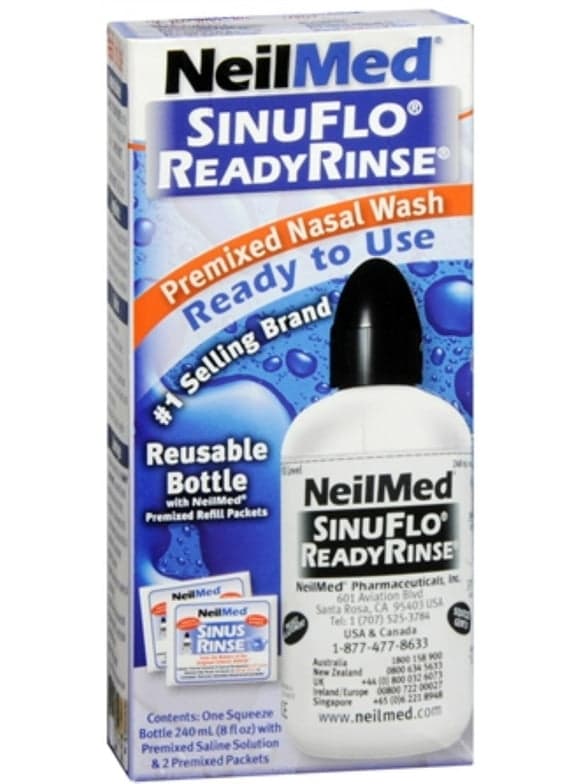 NeilMed SinuFlo Ready Rinse Premixed Nasal Wash Solution